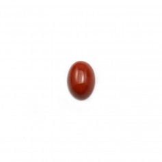 Cabochon de jaspe rouge, de forme ovale, 5 * 7mm x 4pcs