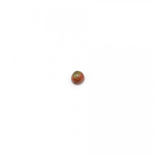 Cabochon d'unakite, de forme ronde, 2mm x 4pcs