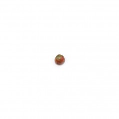 Cabochon d'unakite, de forme ronde, 2mm x 4pcs