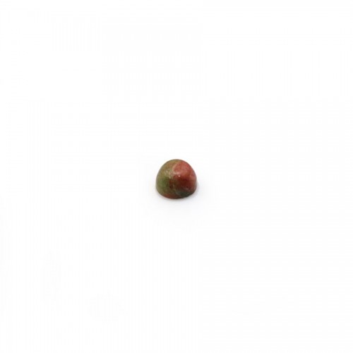 Cabochon d'unakite, de forme ronde, 3mm x 4pcs