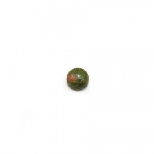 Cabochon d'unakite, de forme ronde, 4mm x 4pcs