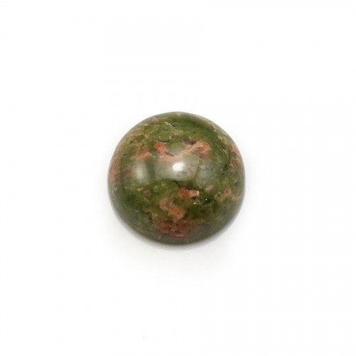 Cabochon d'unakite, de forme ronde, 12mm x 4pcs