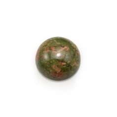 Cabochon d'unakite, de forme ronde, 12mm x 4pcs