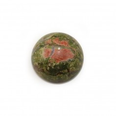 Cabochon d'unakite, de forme ronde, 14mm x 4pcs
