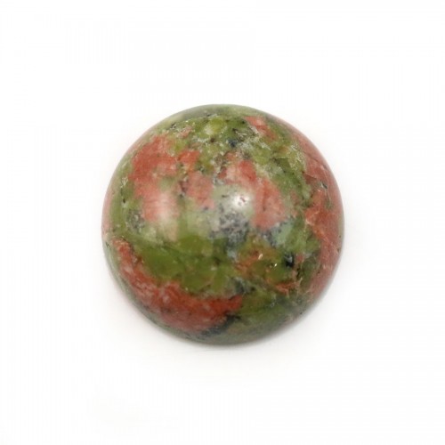 Cabochon d'unakite, de forme ronde, 16mm x 2pcs