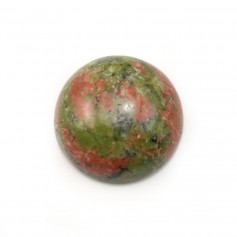 Cabochon d'unakite, de forme ronde, 16mm x 2pcs