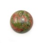 Cabochon d'unakite, de forme ronde, 16mm x 2pcs