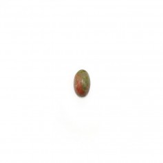 Cabochon d'unakite, de forme oval, 3x5mm x 4pcs