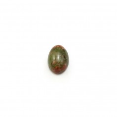 Cabochon d'unakite, de forme oval, 5x7mm x 4pcs