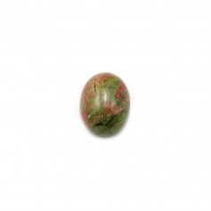 Cabochon d'unakite, de forme oval, 7x9mm x 4pcs