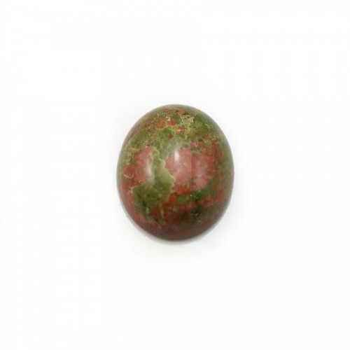 Cabochon d'unakite, de forme ovale, 10x12mm x 4pcs