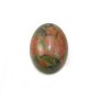 Cabochon d'unakite, de forme ovale, 12x16mm x 2pcs