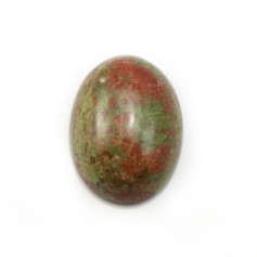 Cabochon d'unakite, de forme oval, 13x18mm x 2pcs