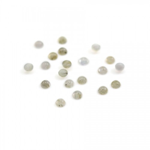 Cabochon labradorite round 3mm x 6pcs