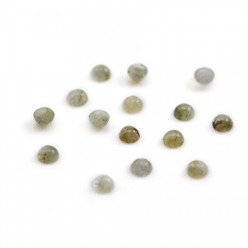 Cabujón de labradorita redondo 4mm x 4pcs