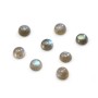 Cabochon de labradorite, de forme ronde 9mm x 1pc
