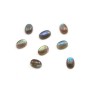 Cabochon de labradorite, de forme ovales 5x7mm x 1pc
