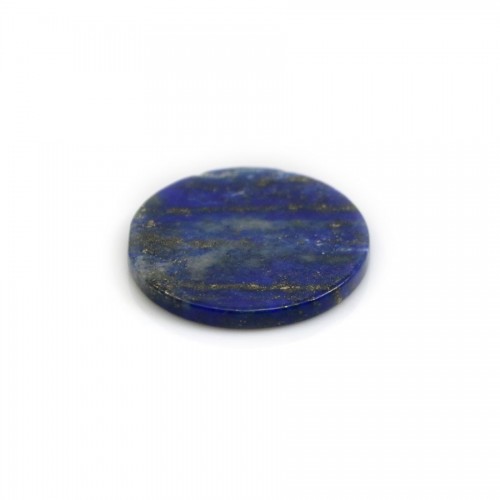 Cabochon lapis lazuli, rond plat 25mm x 1pc