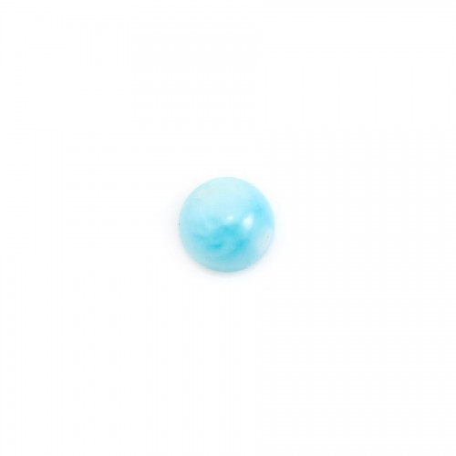 Cabochon de larimar, de forme ronde, 2mm x 4pcs