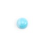 Cabochon de larimar, de forme ronde, 8mm x 1pc