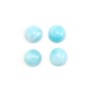 Cabochon de larimar, de forme ronde, 8mm x 1pc