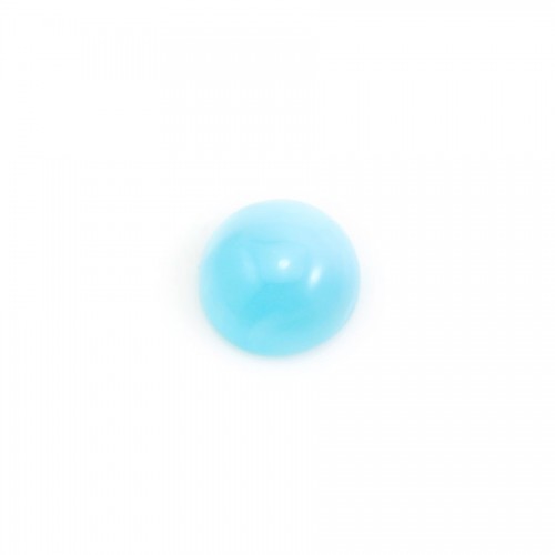 Cabochon de larimar, de forme ronde, 10mm x 1pc