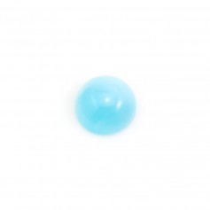 Cabochon de larimar, de forme ronde, 10mm x 1pc
