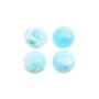 Cabochon de larimar, de forme ronde, 10mm x 1pc