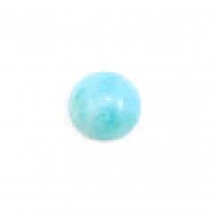 Cabochon de larimar, de forme ronde, 12mm x 1pc
