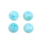 Cabochon de larimar, de forme ronde, 12mm x 1pc