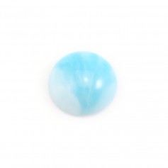 Cabochon de larimar, de forme ronde, 14mm x 1pc