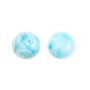 Cabochon de larimar, de forme ronde, 14mm x 1pc