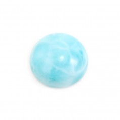 Cabochon de larimar, de forme ronde, 16mm x 1pc