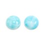 Cabochon de larimar, de forme ronde, 16mm x 1pc