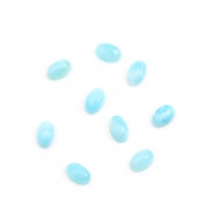 Cabochon de larimar, de forme ovale, 3x5mm x 1pc