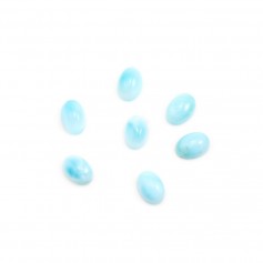 Cabochon de larimar, de forme ovale, 4x6mm x 1pc