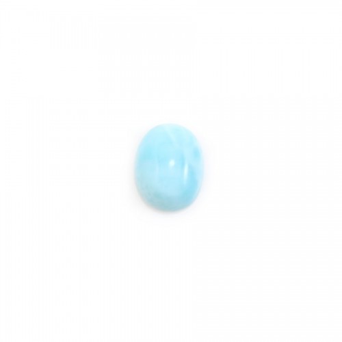 Cabochon de larimar, de forme ovale, 6x8mm x 1pc