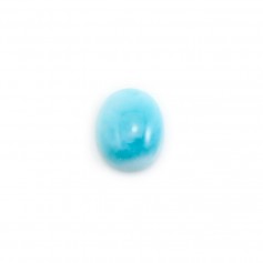 Cabochon de larimar, de forme ovale, 8x10mm x 1pc