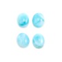 Cabochon de larimar, de forme ovale, 8x10mm x 1pc