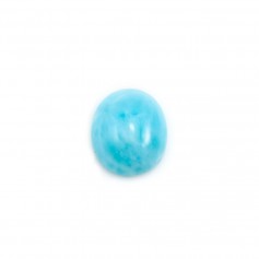 Cabochon de larimar, de forme ovale, 10x12mm x 1pc