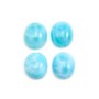 Cabochon de larimar, de forme ovale, 10x12mm x 1pc