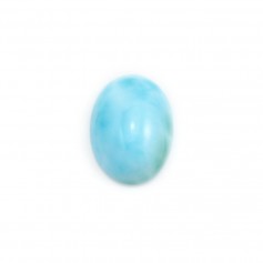 Cabochon de larimar, de forme ovale, 10x14mm x 1pc