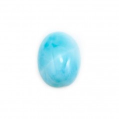 Cabochon de larimar, de forme ovale, 12x16mm x 1pc