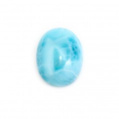 Cabochon de larimar, de forme ovale, 13x18mm x 1pc