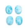 Cabochon de larimar, de forme ovale, 13x18mm x 1pc