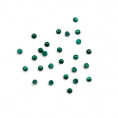 Cabochon malachite rond 2mm  x 2pcs