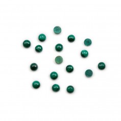 Cabochon malachite rond 3mm  x 2pcs