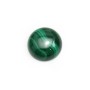Cabochon de malachite, de forme ronde, mesurant 12mm x 1pc