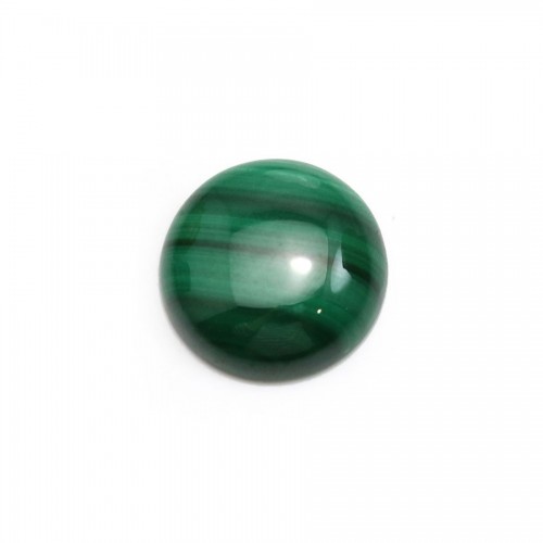 Cabochon de malachite, de forme ronde, mesurant 14mm x 1pc