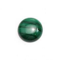 Cabochon de malachite, de forme ronde, mesurant 14mm x 1pc